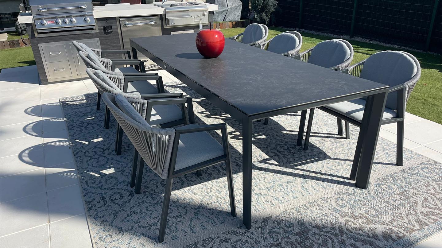 Lisbon Dining Table + Lisbon Armchair